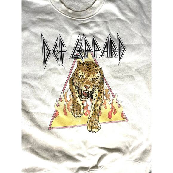 Def Leppard Leopard Graphic Crewneck Sweatshirt L - Picture 5 of 7